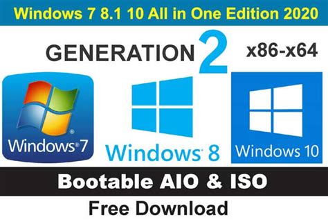 Aio x64 File Iso 2023 for Windows 7 8.1 is available for free download.